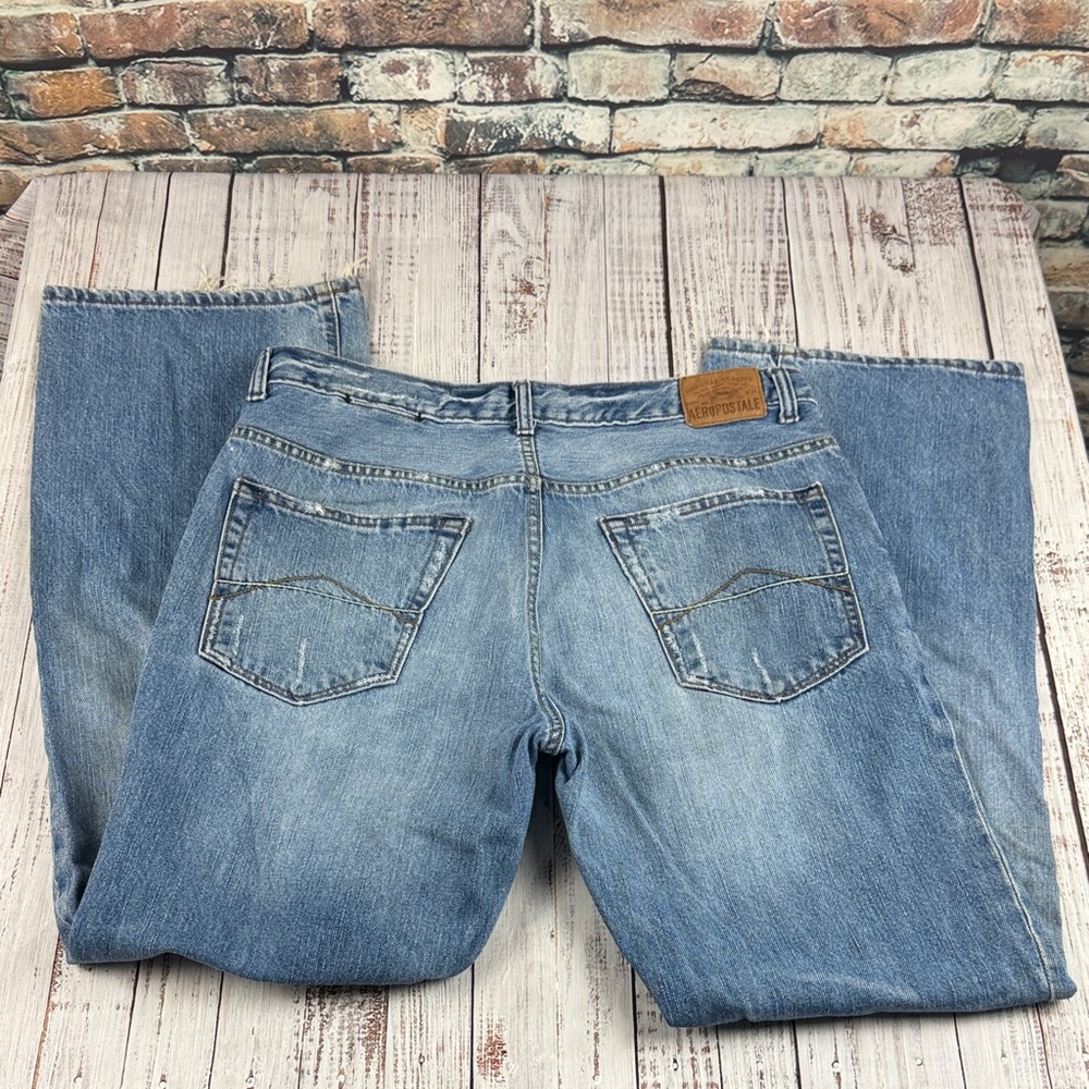 Aeropostale "DRIGGS" Slim bootcut blue jeans  Size 36 X 34 - Picture 3 of 12